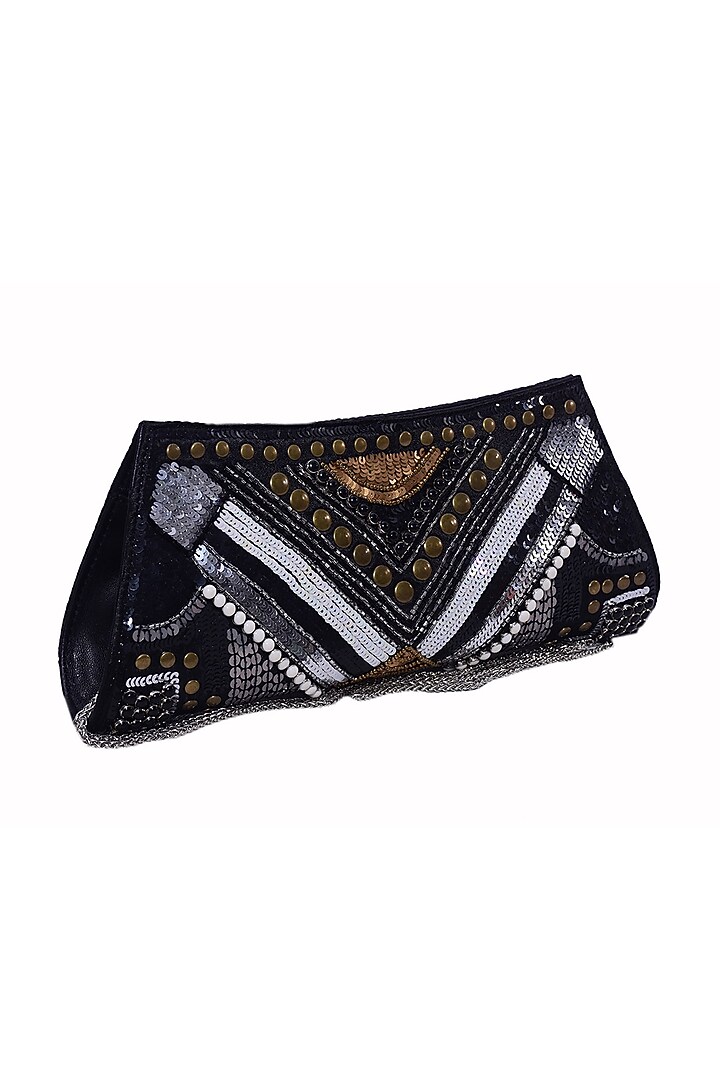 Multi-Colored Polyester Embellished Clutch by Jasbir Gill at Pernia's Pop Up Shop