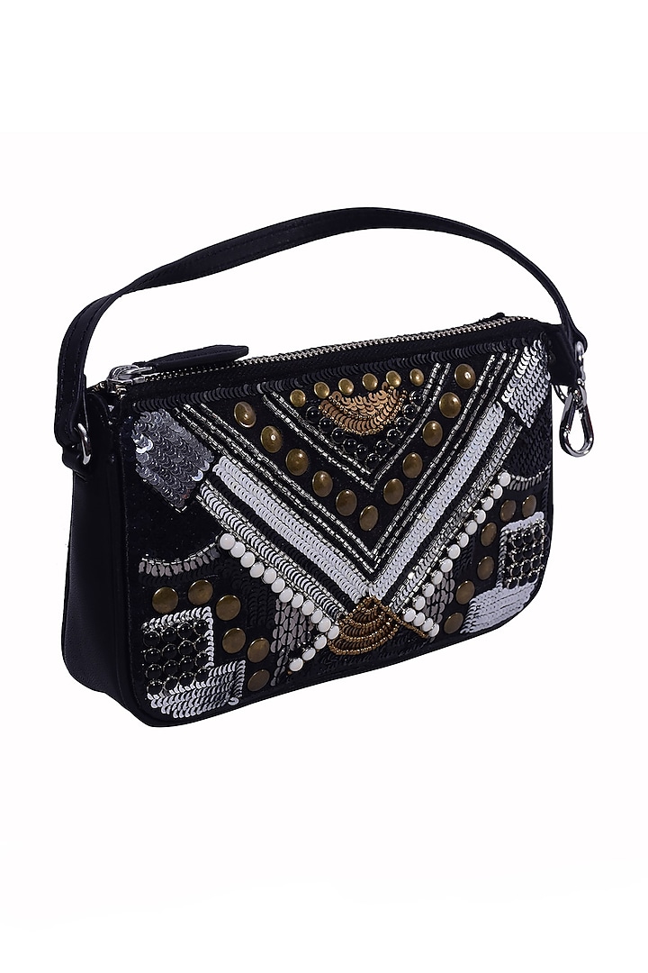 Multi-Colored Polyester Embellished Shoulder Bag by Jasbir Gill at Pernia's Pop Up Shop