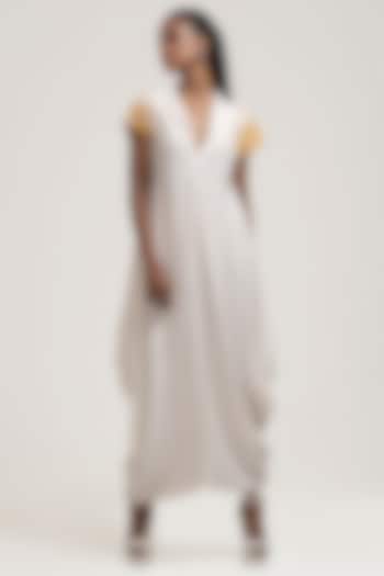 Ivory Sequins Embroidered Dress by Jyoti Sachdev Iyer