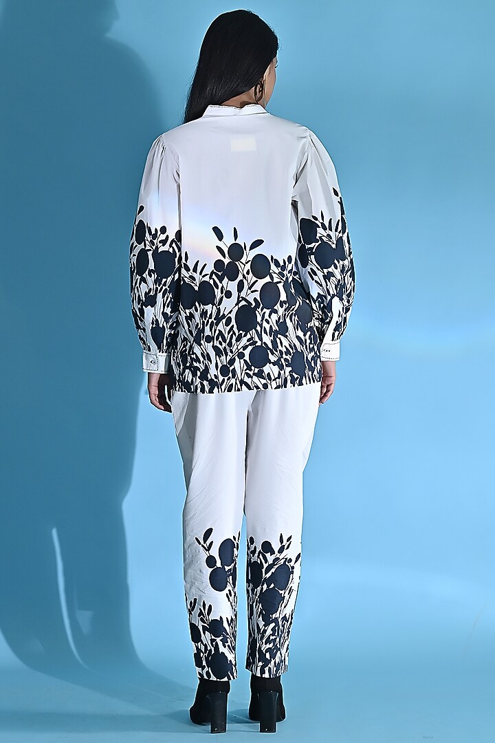 White Cotton Printed Co-Ord Set by Jyoti Sachdev Iyer at Pernia's Pop Up Shop