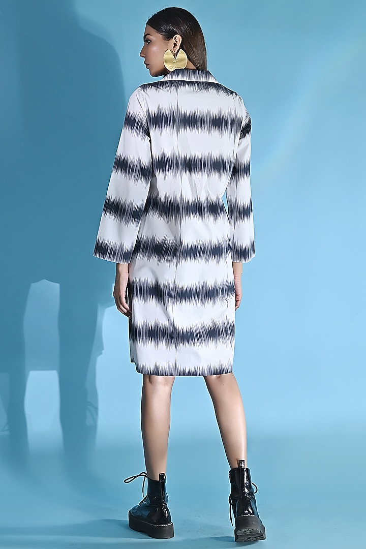 White Cotton Printed Summer Dress by Jyoti Sachdev Iyer at Pernia's Pop Up Shop