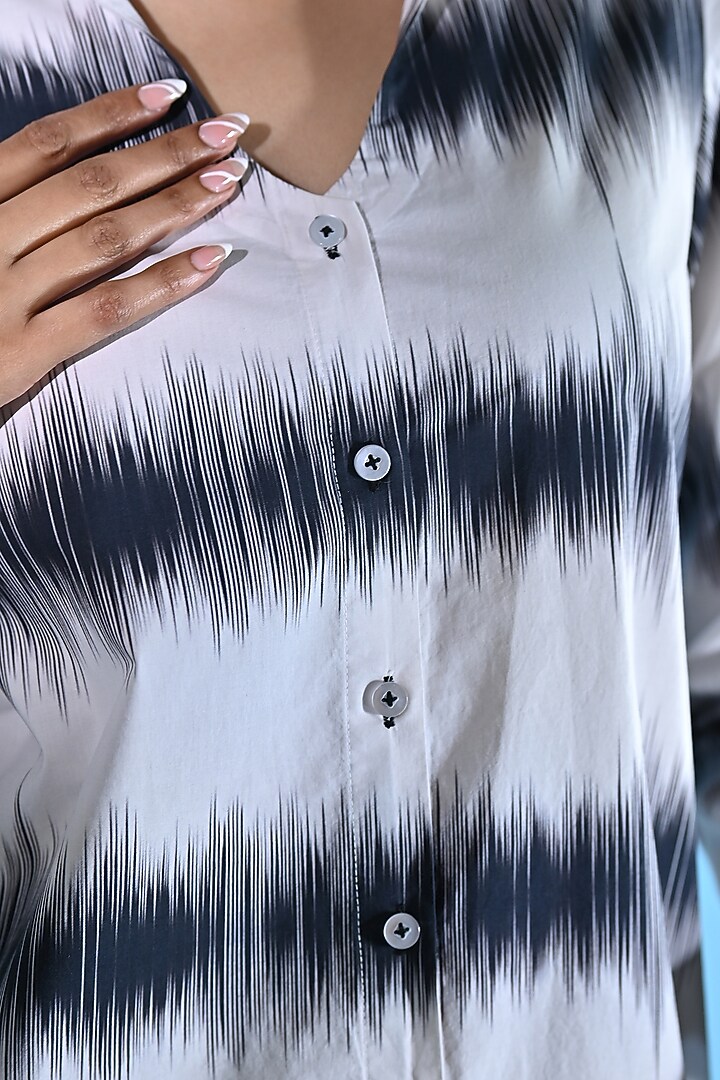 White Cotton Printed Summer Dress by Jyoti Sachdev Iyer at Pernia's Pop Up Shop