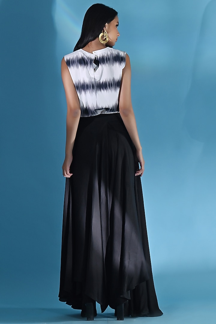 Black Cupro Pant Set by Jyoti Sachdev Iyer at Pernia's Pop Up Shop