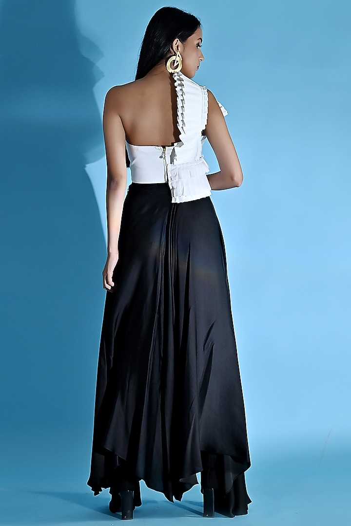 Black Cupro Pant Set by Jyoti Sachdev Iyer at Pernia's Pop Up Shop