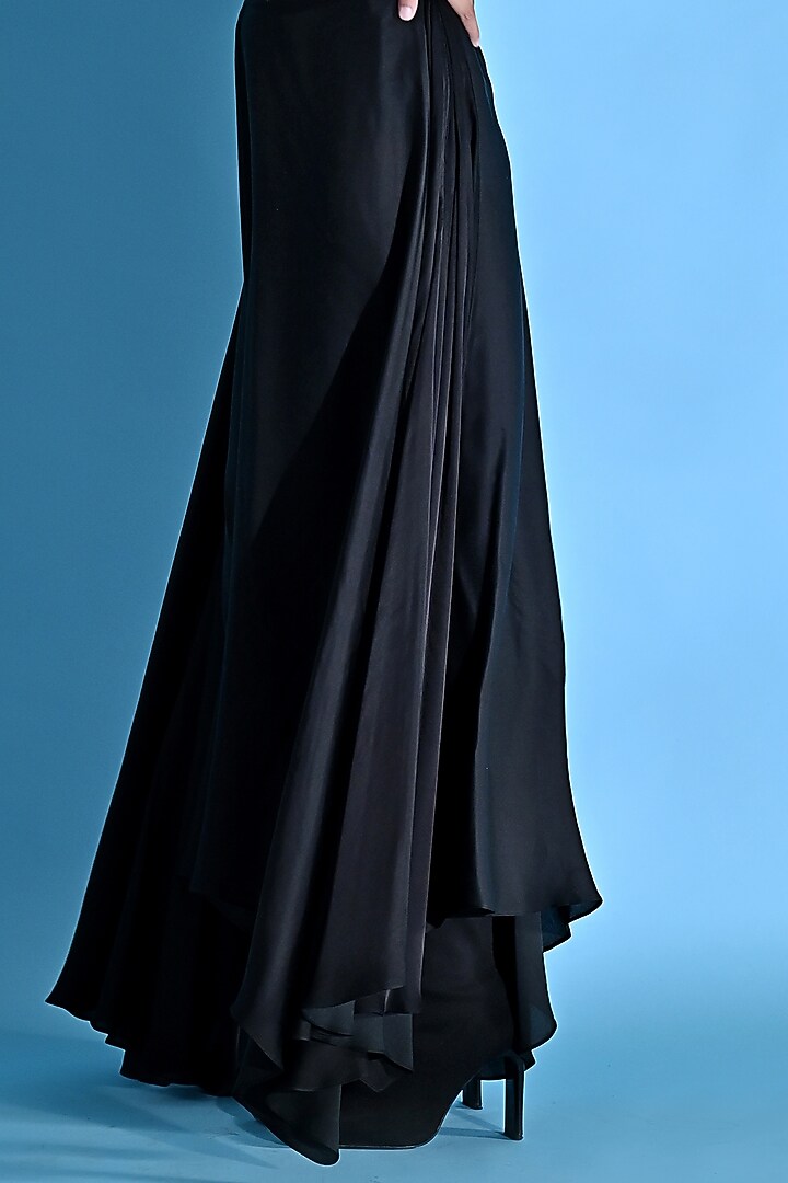 Black Cupro Pant Set by Jyoti Sachdev Iyer at Pernia's Pop Up Shop