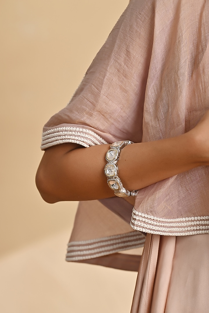 Blush Embroidered Draped Vacation Dress by Jyoti Sachdev Iyer at Pernia's Pop Up Shop