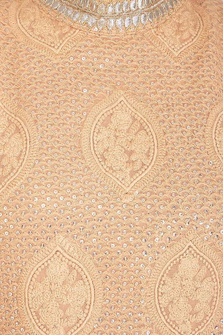 Beige Tassel Embellished Dress by Jyoti Sachdev Iyer at Pernia's Pop Up Shop