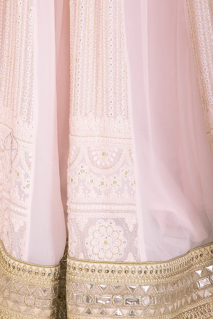 Pink Embellished Angrakha Wedding Anarkali Set by Jyoti Sachdev Iyer at Pernia's Pop Up Shop