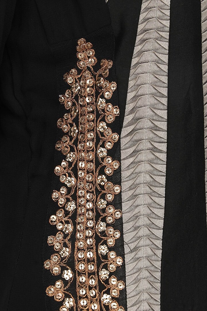Black embroidered anarkali set available only at Pernia's Pop Up Shop.