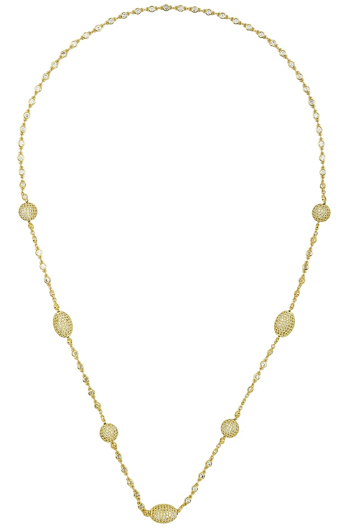 Gold finish zircons necklace available only at Pernia's Pop Up Shop.