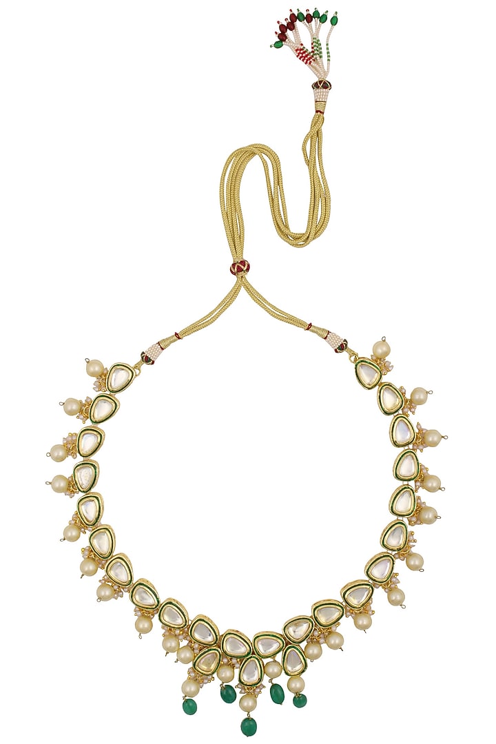 Just Shraddha presents One liner polki necklace available only at Pernia's Pop Up Shop.