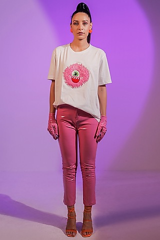 White Cotton Jersey T-Shirt by Jubinav Chadha