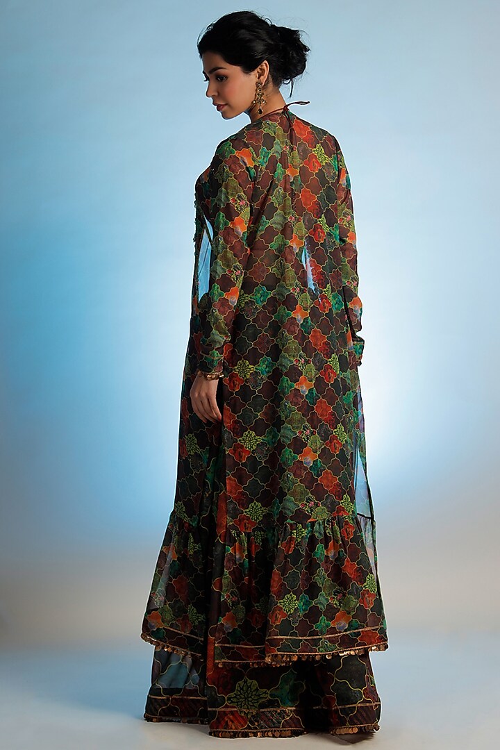 Multi-Coloured Georgette Printed Co-Ord Set by Jubinav Chadha at Pernia's Pop Up Shop