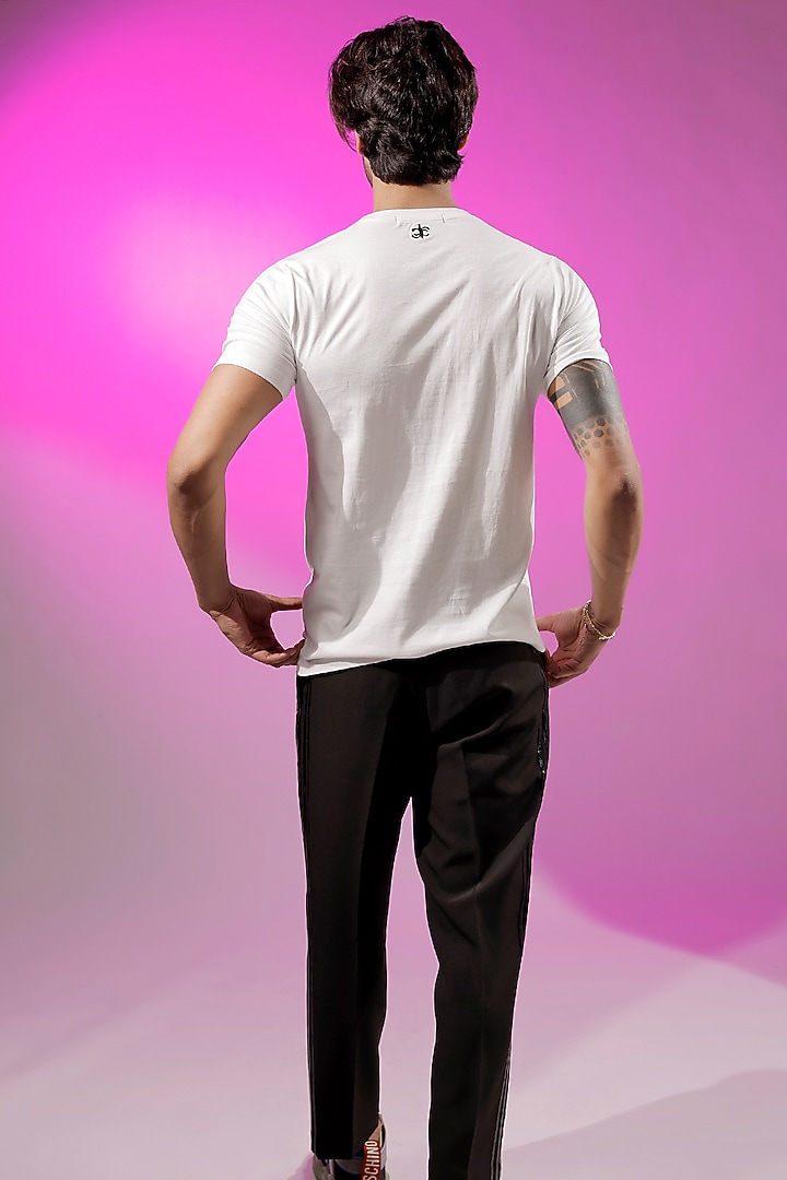 White Cotton Jersey T-Shirt by Jubinav Chadha Men at Pernia's Pop Up Shop