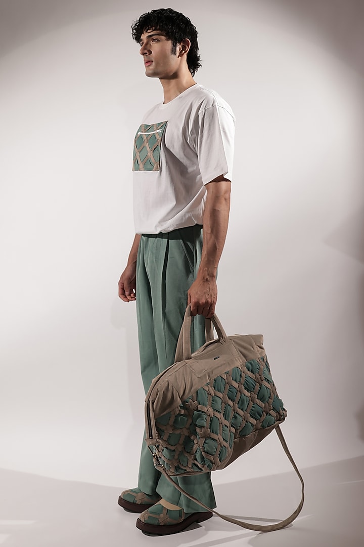 White Cotton T-Shirt by Jubinav Chadha Men at Pernia's Pop Up Shop