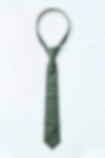 Green Leatherette Tie by Jubinav Chadha Men at Pernia's Pop Up Shop