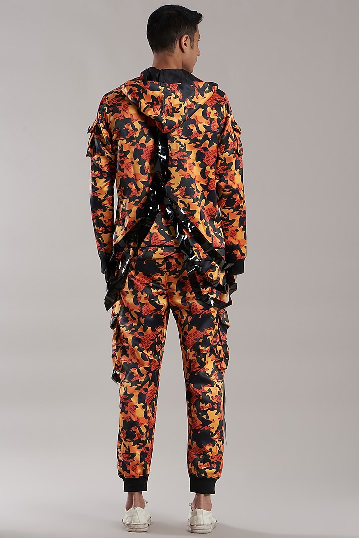Multi-Colored Satin Printed Jacket by Jubinav Chadha Men at Pernia's Pop Up Shop