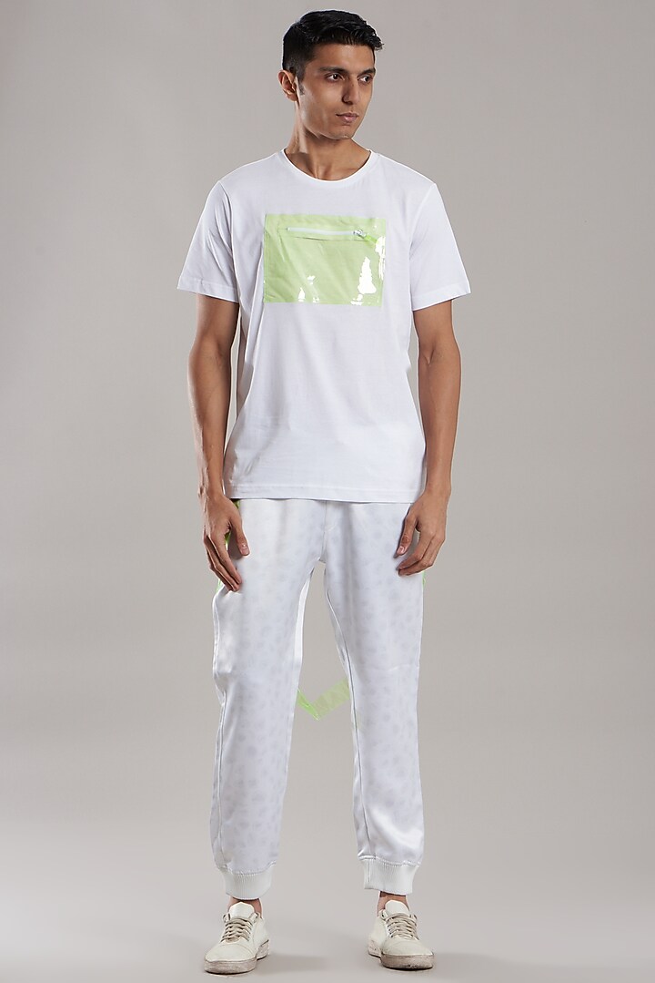 White Printed Jacket by Jubinav Chadha Men at Pernia's Pop Up Shop