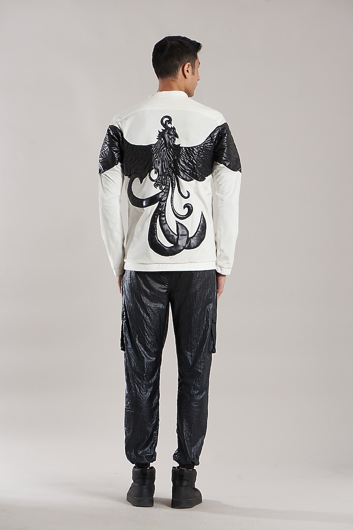 White Velvet Jacket by Jubinav Chadha Men at Pernia's Pop Up Shop