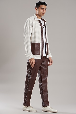 White Woolen Jacket by Jubinav Chadha Men