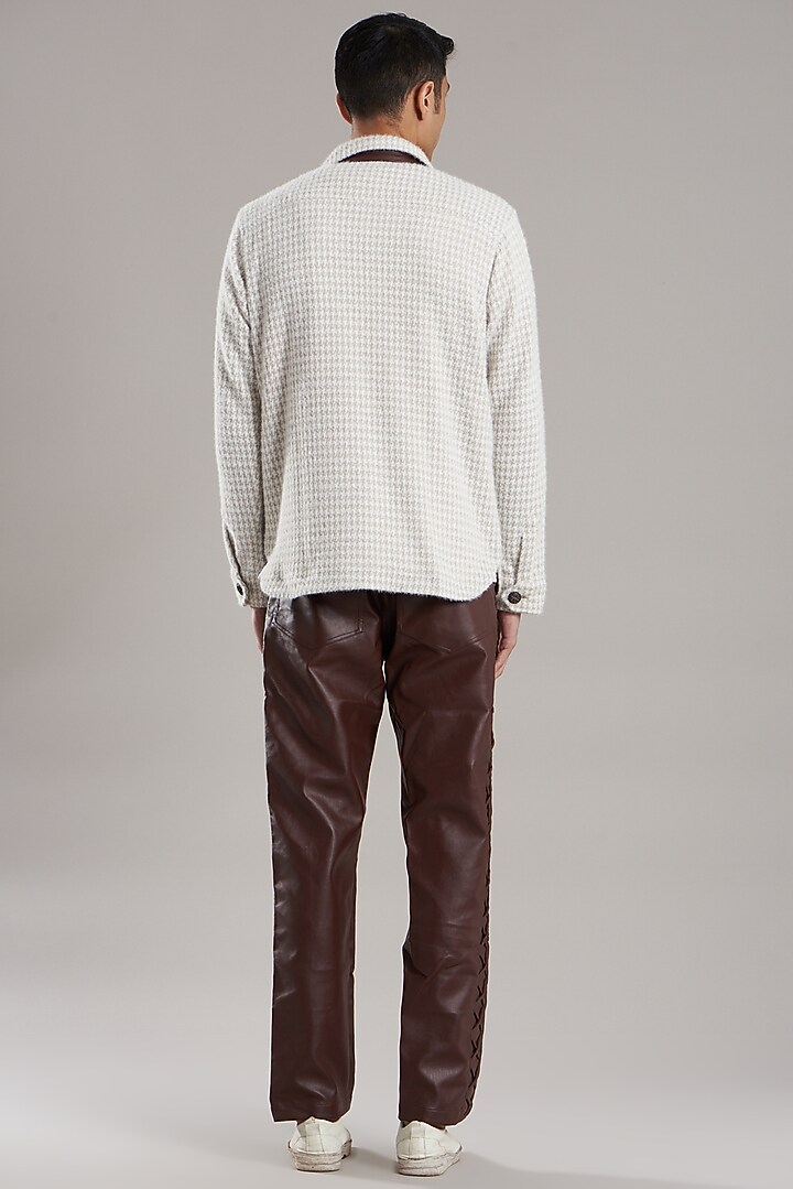 White Woolen Jacket by Jubinav Chadha Men at Pernia's Pop Up Shop