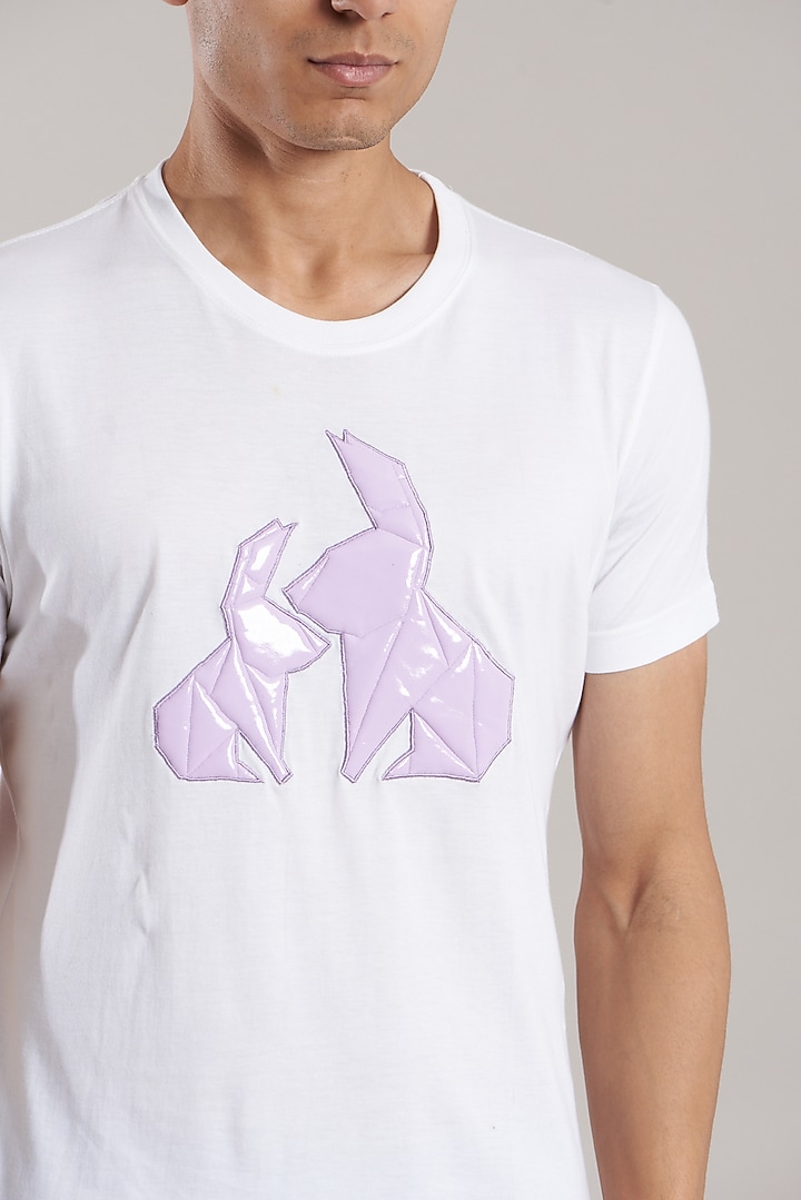 White Jersey T-Shirt by Jubinav Chadha Men at Pernia's Pop Up Shop
