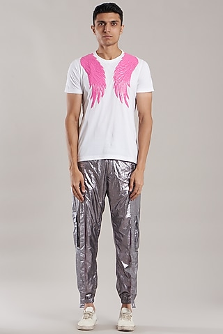 White Cotton Jersey T-Shirt by Jubinav Chadha Men
