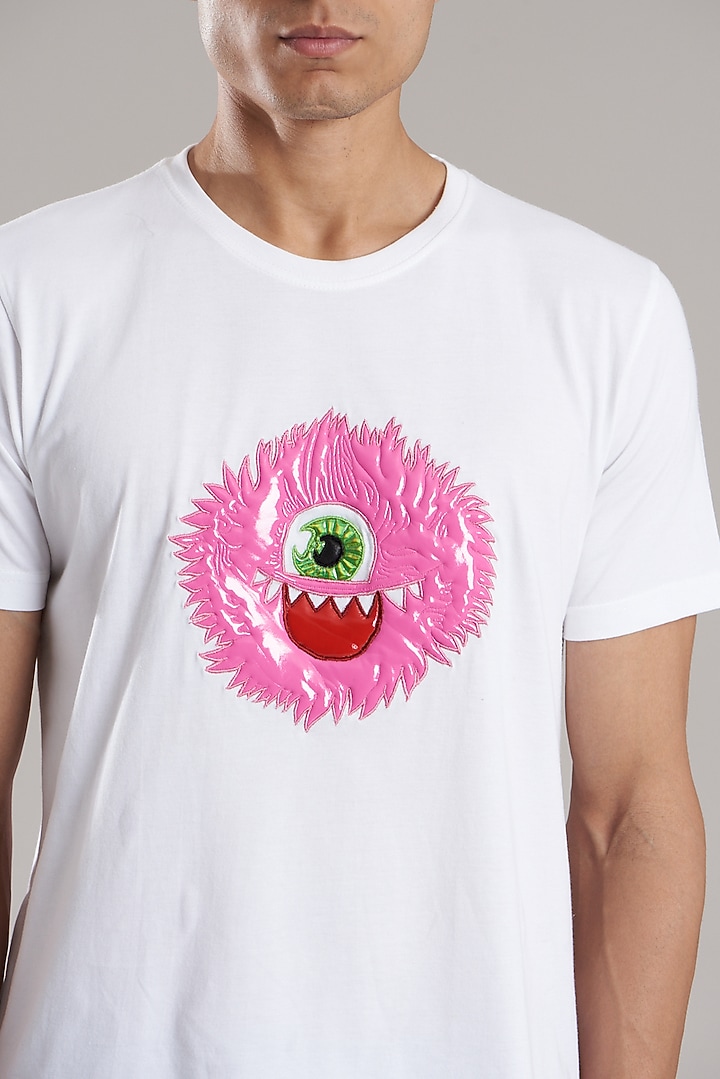 White Cotton Jersey T-Shirt by Jubinav Chadha Men at Pernia's Pop Up Shop