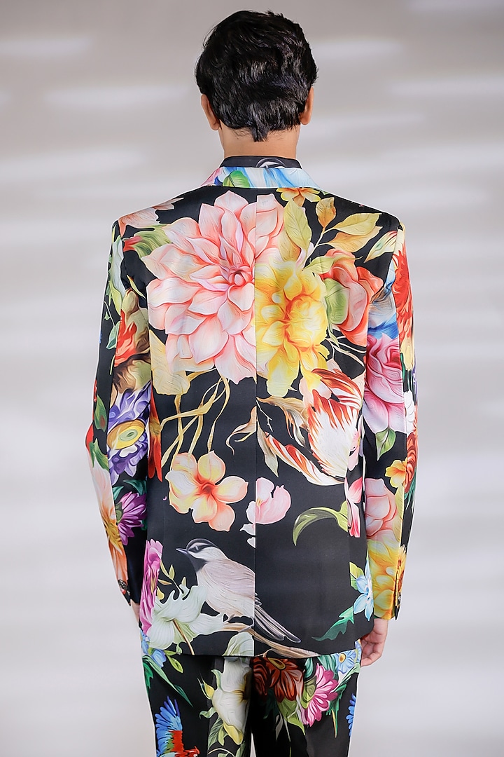 Violet Moss Crepe Embroidered Blazer Set Design by Ankur J Men at Pernia's  Pop Up Shop 2024