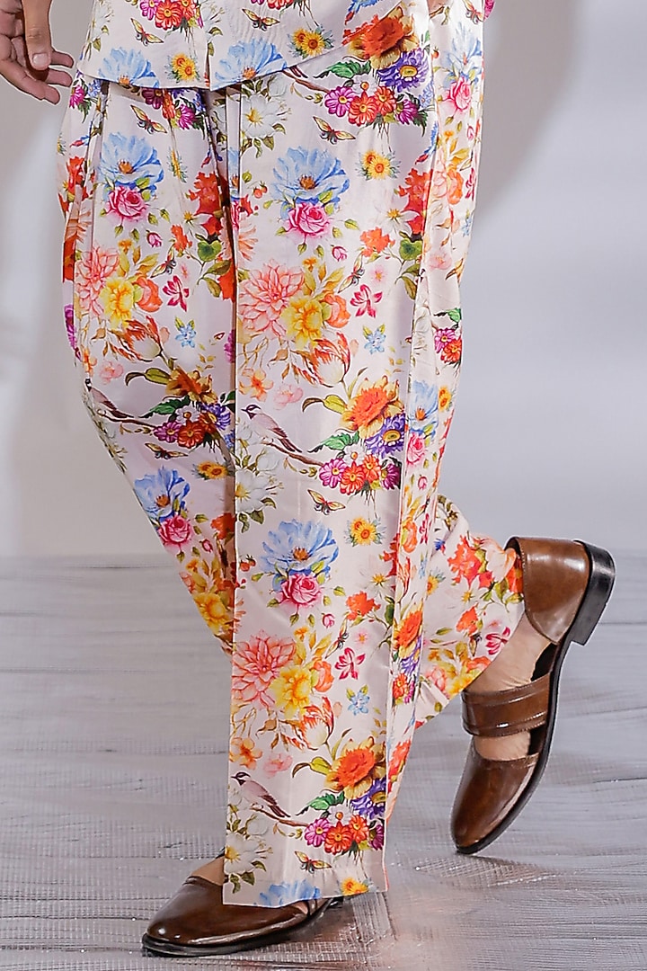 Blush Pink Cotton Silk Floral Printed Co-Ord Set by Jubinav Chadha Men at Pernia's Pop Up Shop