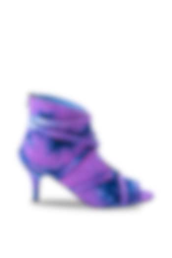 Purple Satin Tie-Dye Heels by JUFT