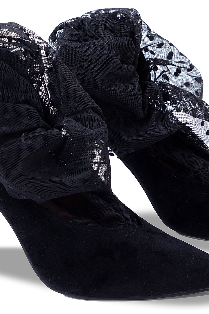 Black Velvet Heels by JUFT at Pernia's Pop Up Shop