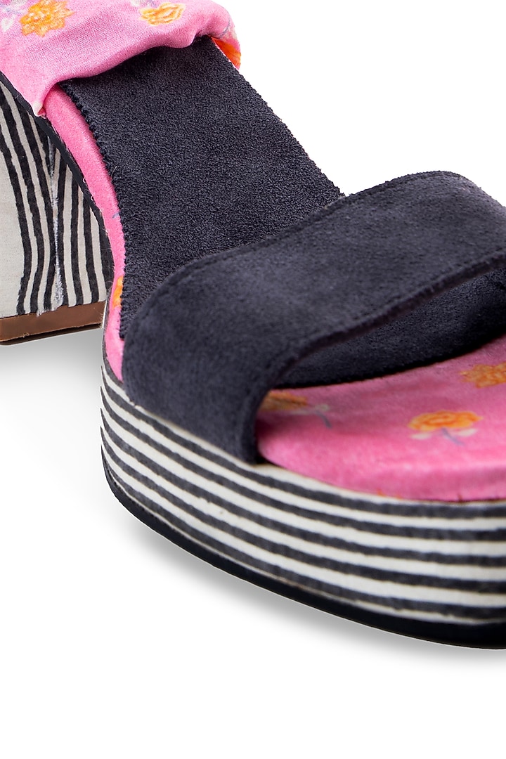 Pink Heels With Floral Tie-Up by JUFT at Pernia's Pop Up Shop