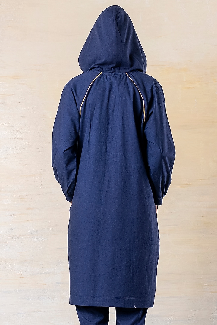 Navy Blue Cotton Tunic Set by June 20 at Pernia's Pop Up Shop