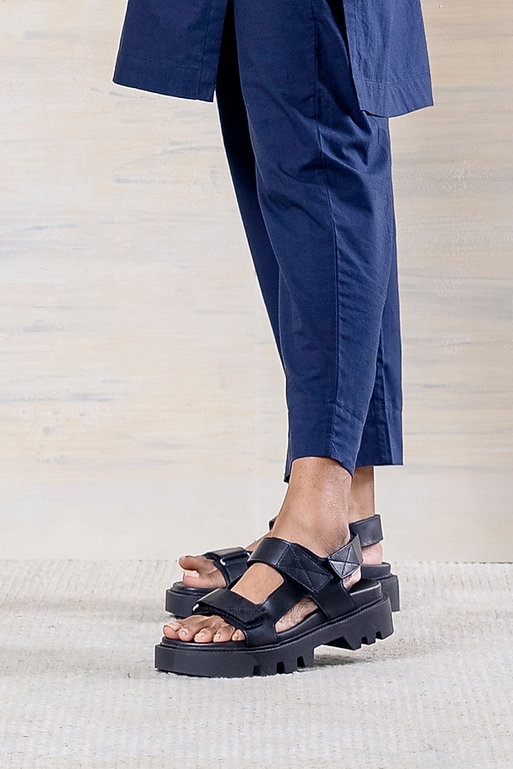 Navy Blue Cotton Tunic Set by June 20 at Pernia's Pop Up Shop
