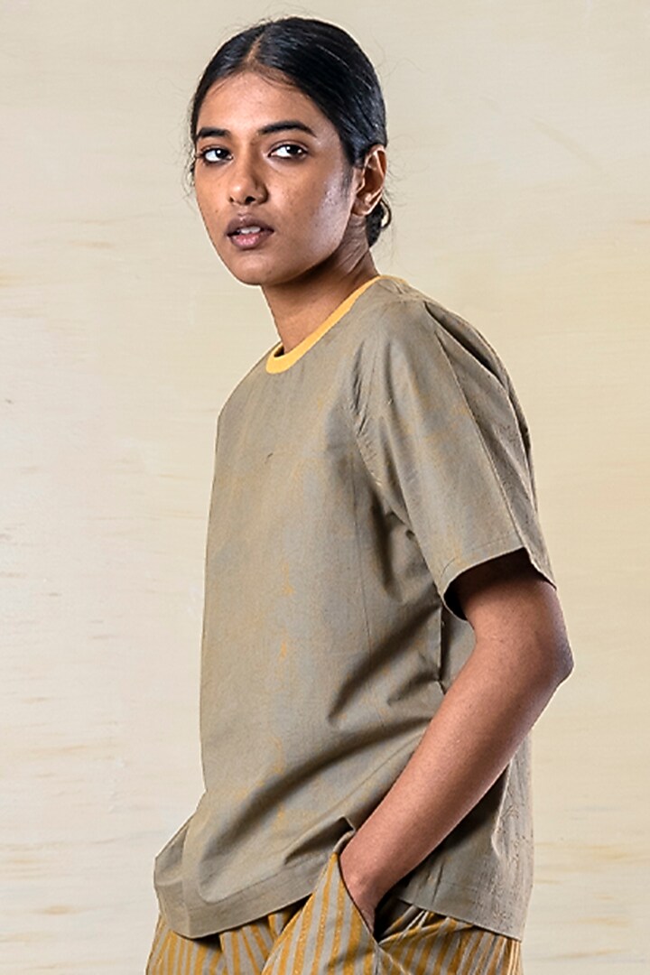 Olive & Mustard Cotton Co-Ord Set by June 20 at Pernia's Pop Up Shop