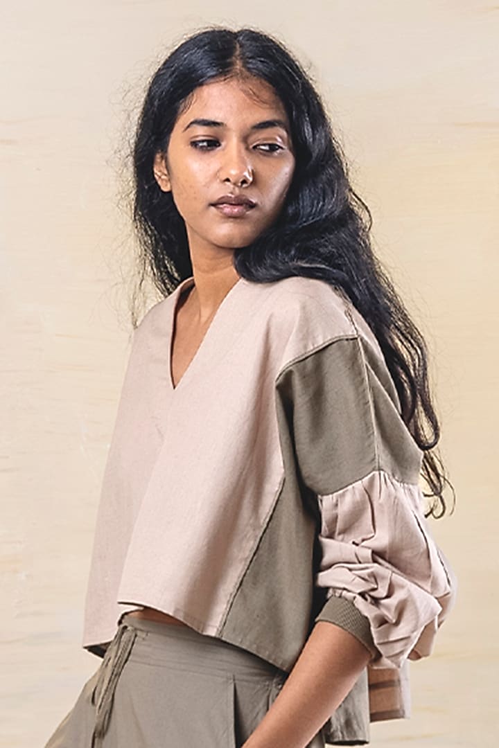 Olive Cotton Pant Set by June 20 at Pernia's Pop Up Shop
