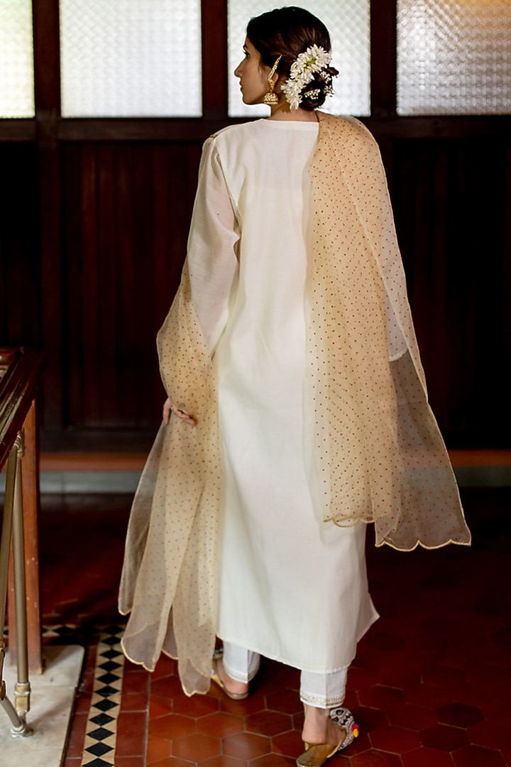 Juanita - Rosy Handblock Kurta Set