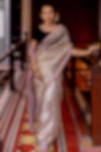 Juanita- Featuring Blush and ivory Handwoven Chanderi Set