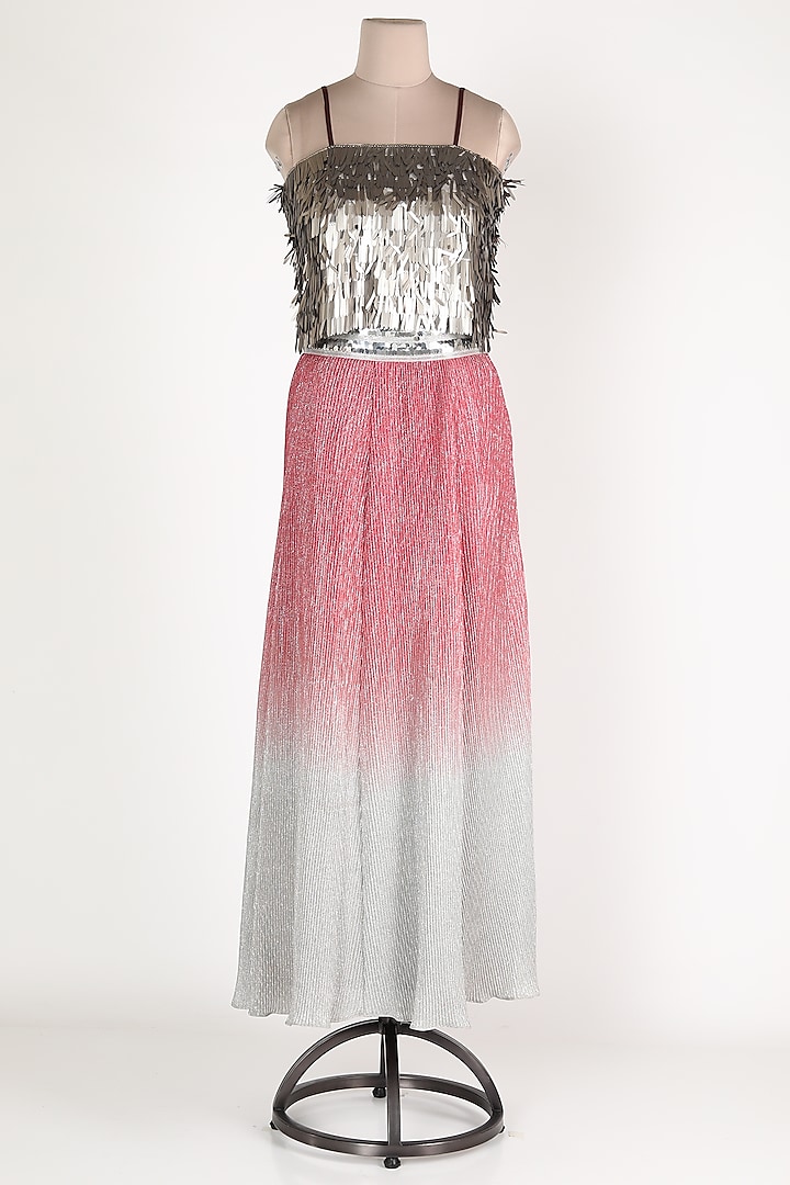 Pink Embroidered Skirt Set by Jesal Vora