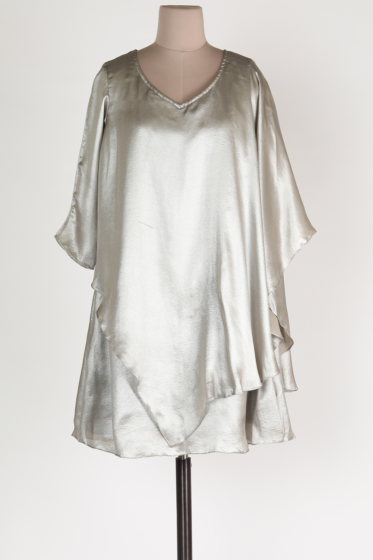 silver asymmetrical dress