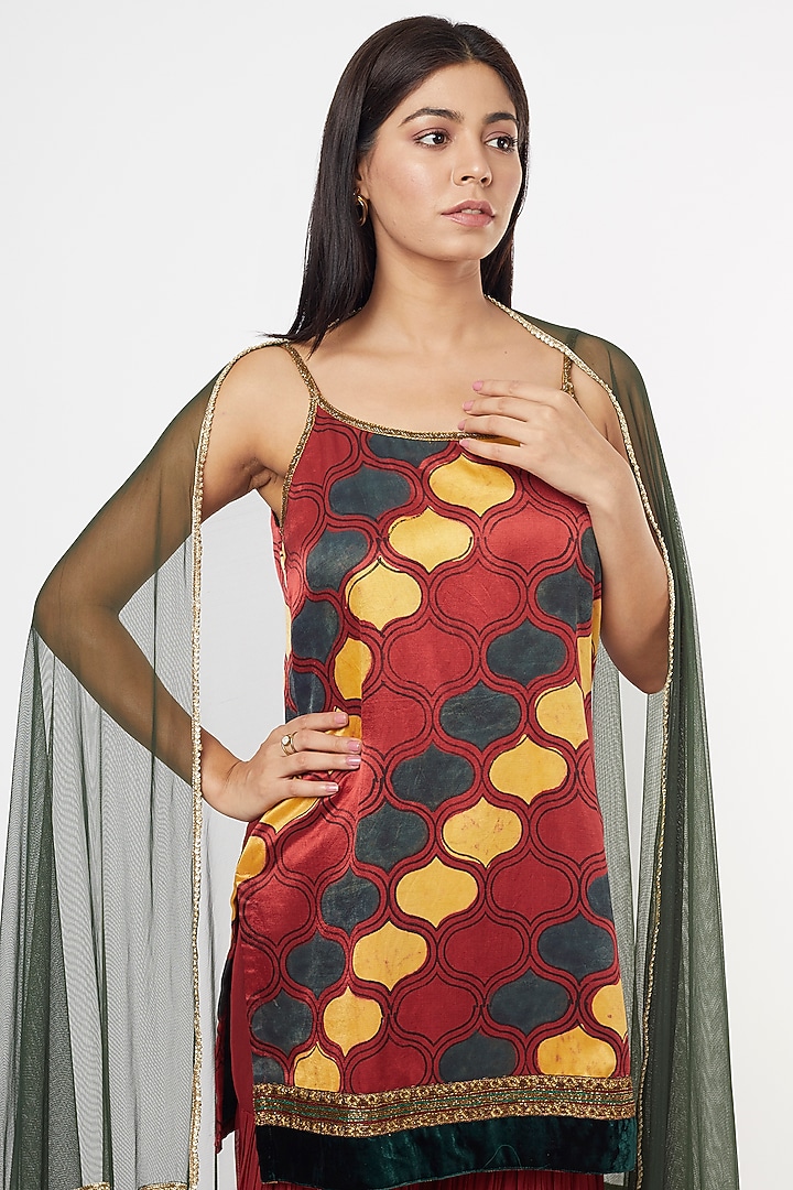 Multi-Coloured Georgette Party Wear Sharara Set by Jesal Vora at Pernia's Pop Up Shop