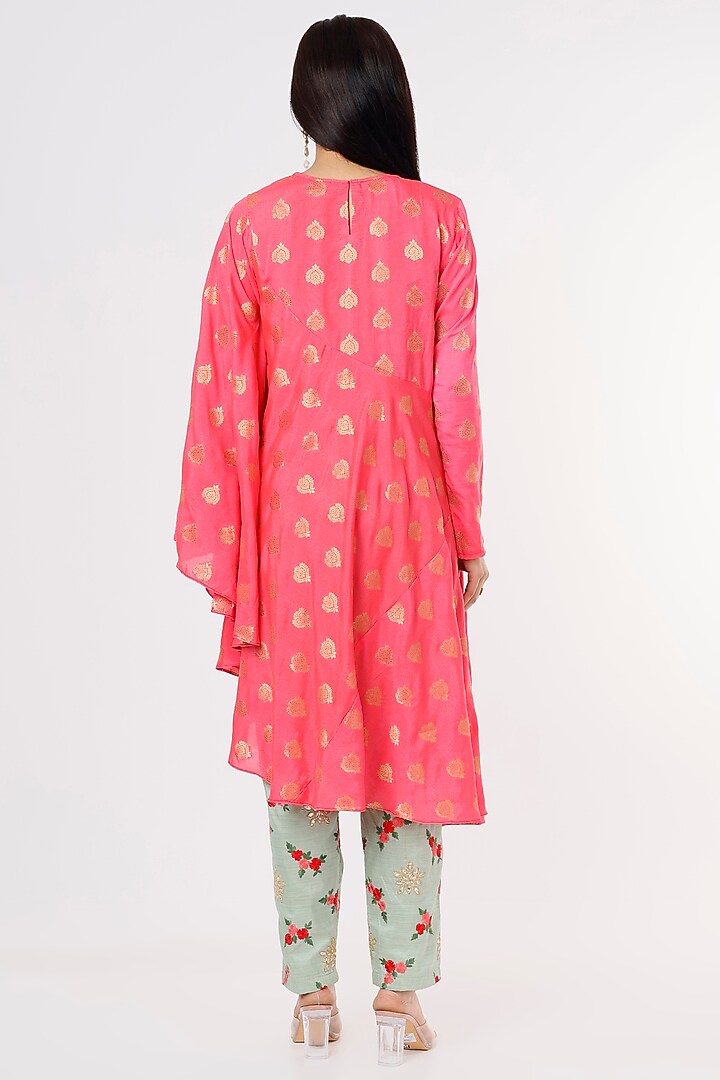 Pink Asymmetrical Tunic Set by Jesal Vora at Pernia's Pop Up Shop