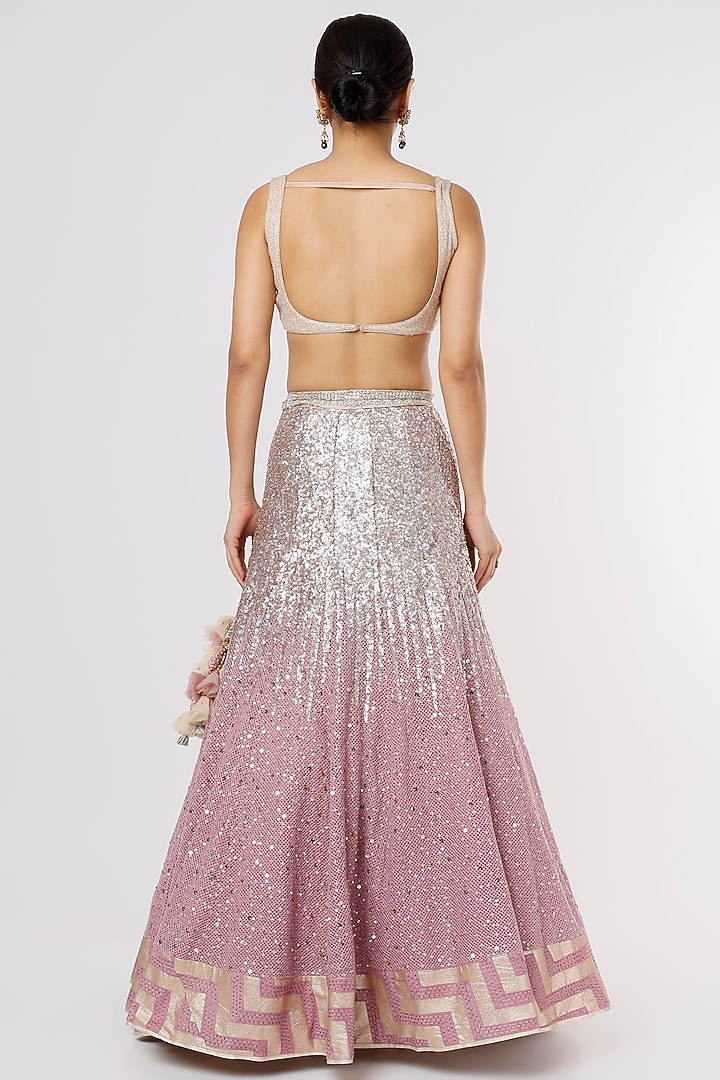 Mauve Jute Bridal Lehenga Set by Jesal Vora at Pernia's Pop Up Shop
