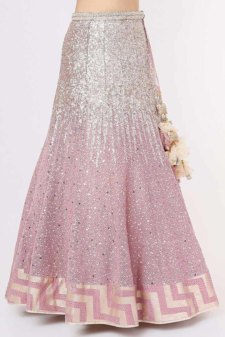 Mauve Jute Bridal Lehenga Set by Jesal Vora at Pernia's Pop Up Shop