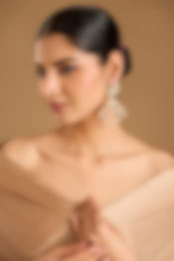 Gold Finish Kundan Polki Chandbali Earrings by JewelTreeTz at Pernia's Pop Up Shop