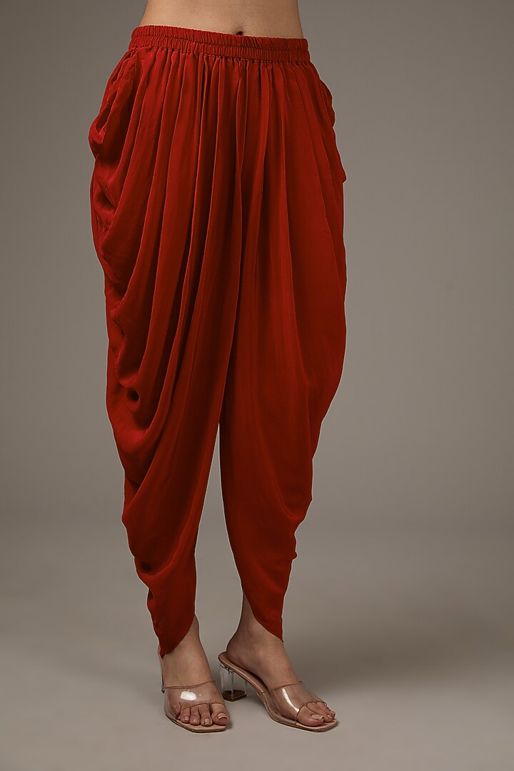 Red Georgette Machine Work Kurta Set by Jyoti Bansal at Pernia's Pop Up Shop