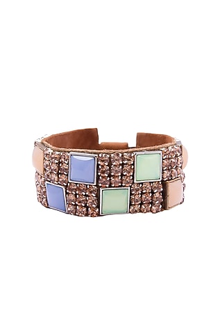 Multi-Colored Cuff Bracelet by Jyo Das Accessories