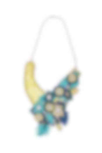 Blue Multi-Colored Stone Necklace by Jyo Das Accessories at Pernia's Pop Up Shop