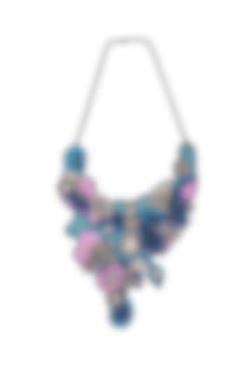 Multi-Colored Crystal & Bead Embroidered Necklace by Jyo Das Accessories at Pernia's Pop Up Shop
